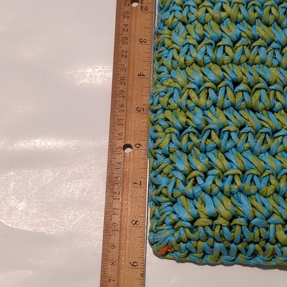 Cappelli Colorful Straw Woven Rainbow Crossbody Purse Bag Boho - Picture 3 of 11